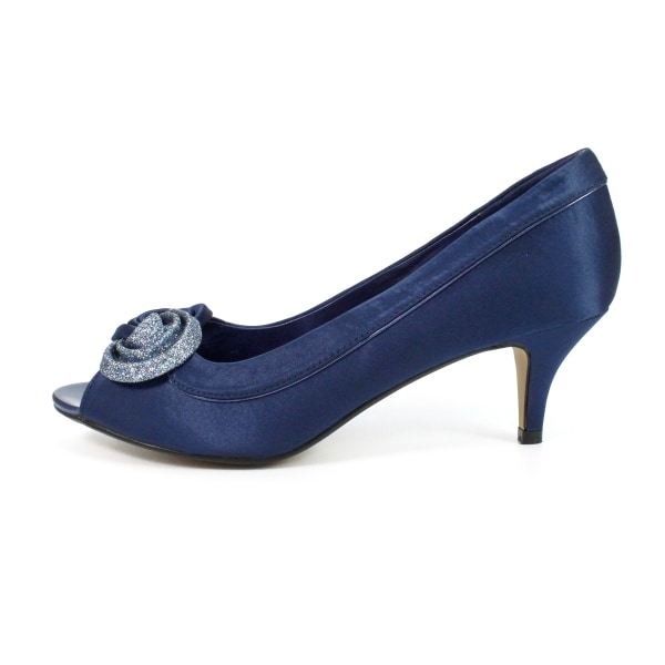 Lunar Womens/Ladies Ripley Satin Court Shoes 3 UK Navy Navy 3 UK