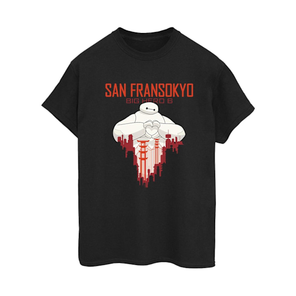 Disney Dam/Kvinnor Big Hero 6 Baymax San Fransokyo Hjärta Bomull Black M