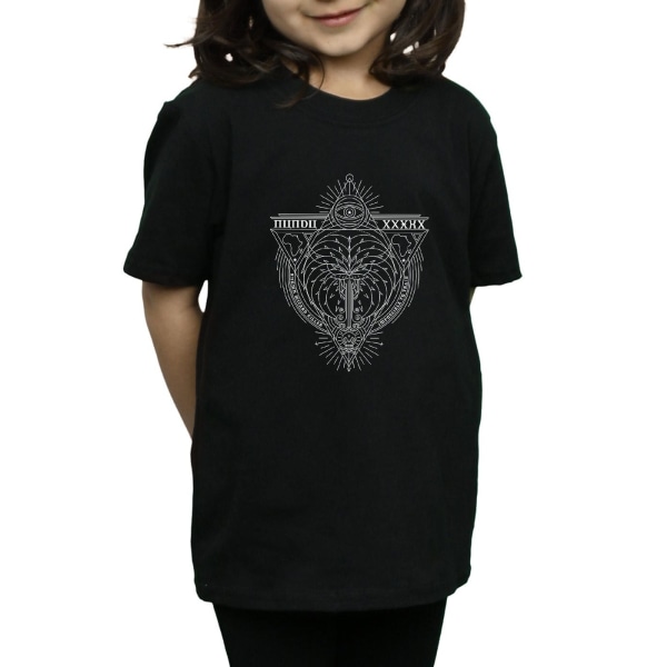 Fantastic Beasts Girls Wizard Killer Icon Cotton T-Shirt 12-13 Black 12-13 Years