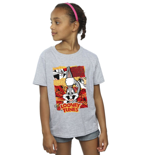 Looney Tunes Girls Bugs Rabbit Comic Nyår Bomull T-shirt 3- Sports Grey 3-4 Years