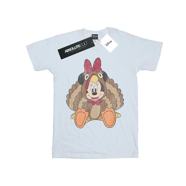 Disney Herr Minnie Mouse Thanksgiving Kalkon Kostym T-Shirt 4X White 4XL