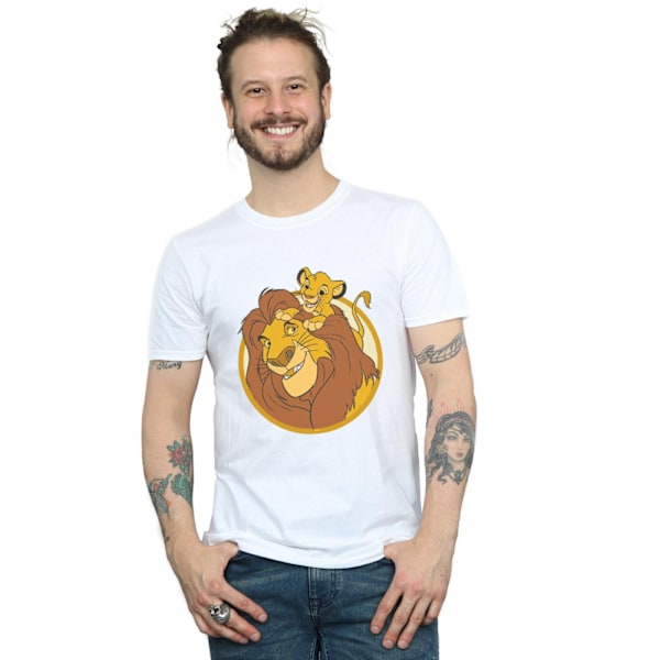 Disney Herr The Lion King Mufasa Och Simba T-shirt 4XL Vit White 4XL