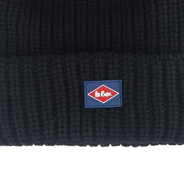 Lee Cooper Chunky Stickad Mössa One Size Svart Black One Size