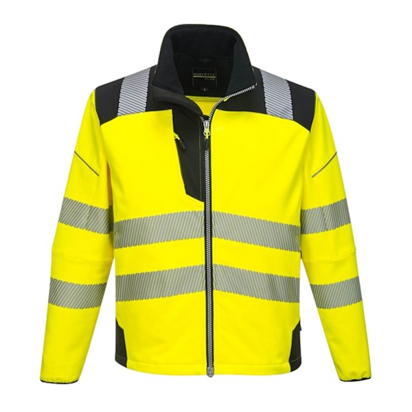 Portwest Unisex Adult PW3 Hi-Vis Soft Shell Jacka XL Gul/Svart Yellow/Black XL