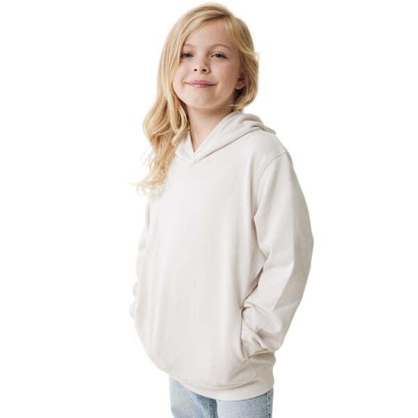 Iqoniq Barn/Barn Yengo Återvunnen Bomull Sidoficka Hoodie Ivory White 9-10 Years
