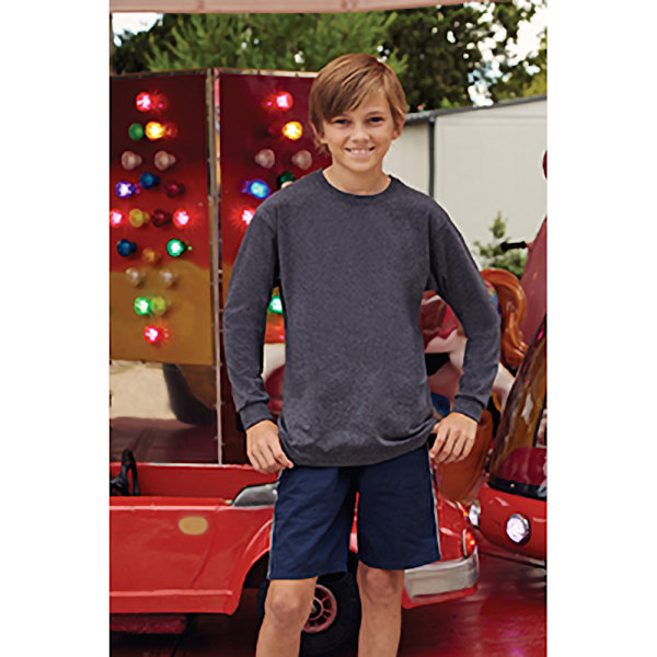 Fruit Of The Loom Barn/Barn Langärmad T-shirt 7-8 Deep N Deep Navy 7-8