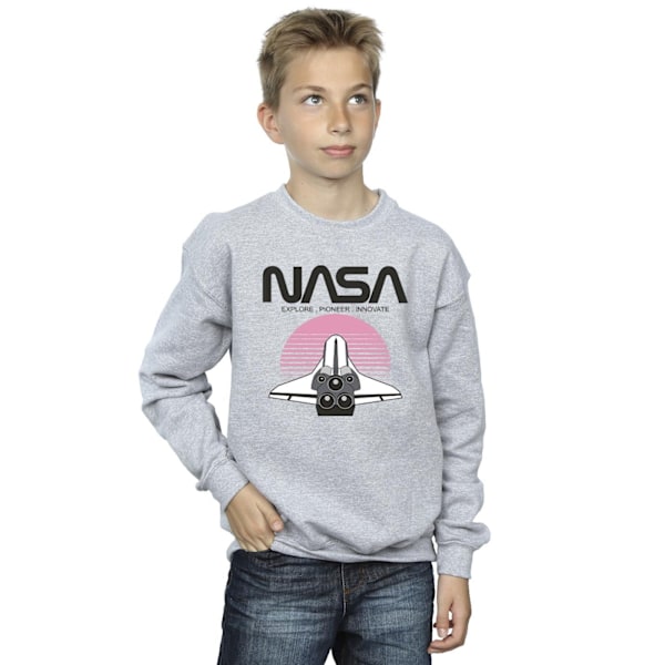 NASA Boys Space Shuttle Sunset Sweatshirt 5-6 år Sports Grey Sports Grey 5-6 Years