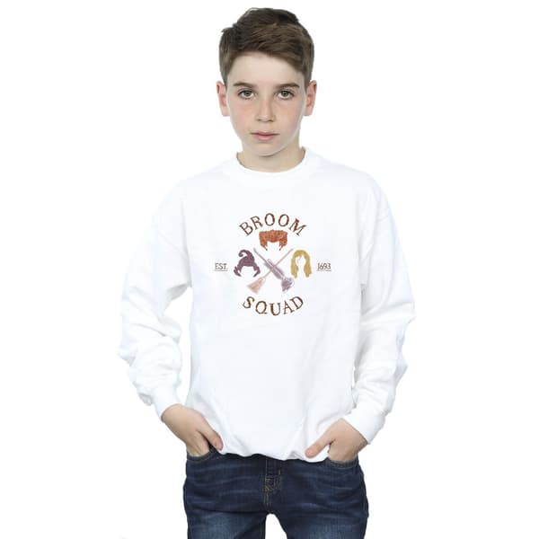 Disney Pojkar Hocus Pocus Broom Squad 93 Tröja 5-6 År Vit White 5-6 Years
