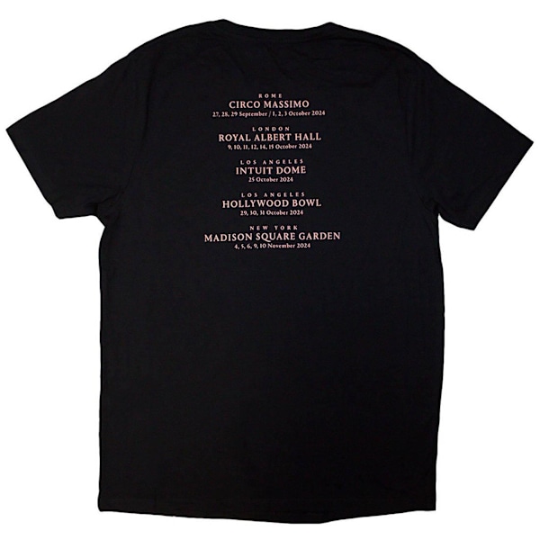 David Gilmour Unisex Vuxen Luck & Strange London Tryck på Ryggen T-S Black L