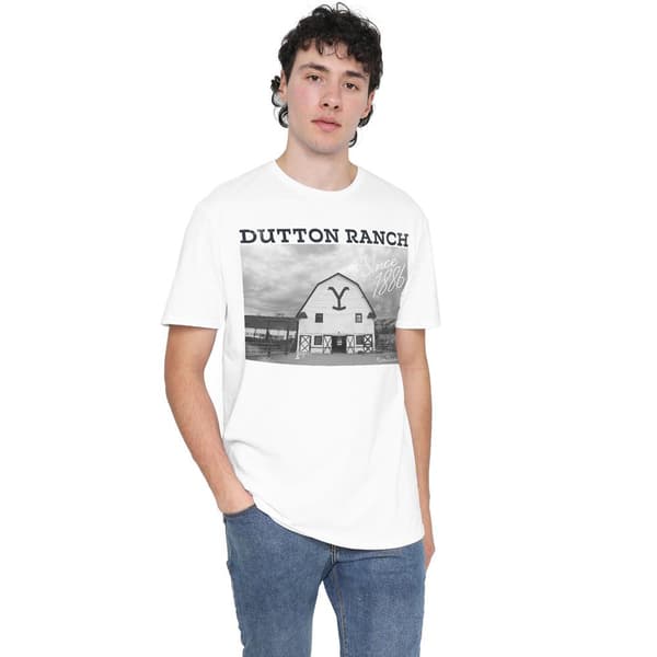 Yellowstone Herr Dutton Barn T-shirt S Vit White S