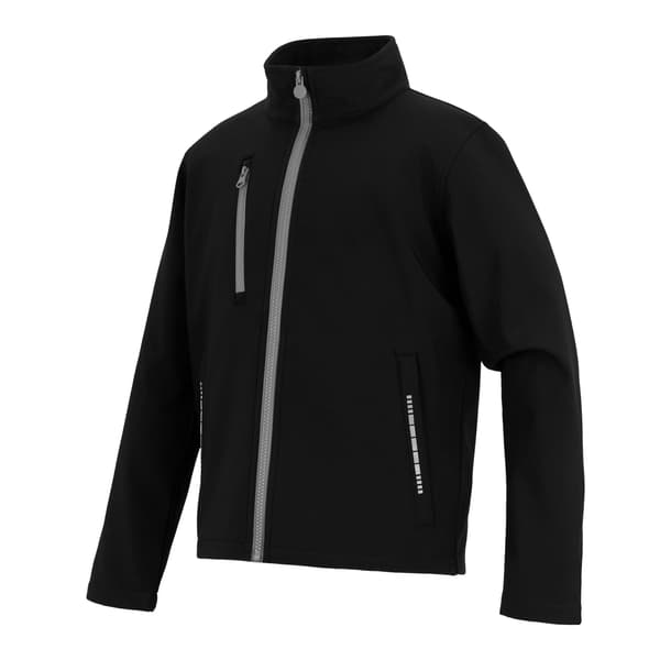 Regatta Softshelljacka med kontrasterande dragkedja för barn 14 år Black/Mineral Grey 14 Years