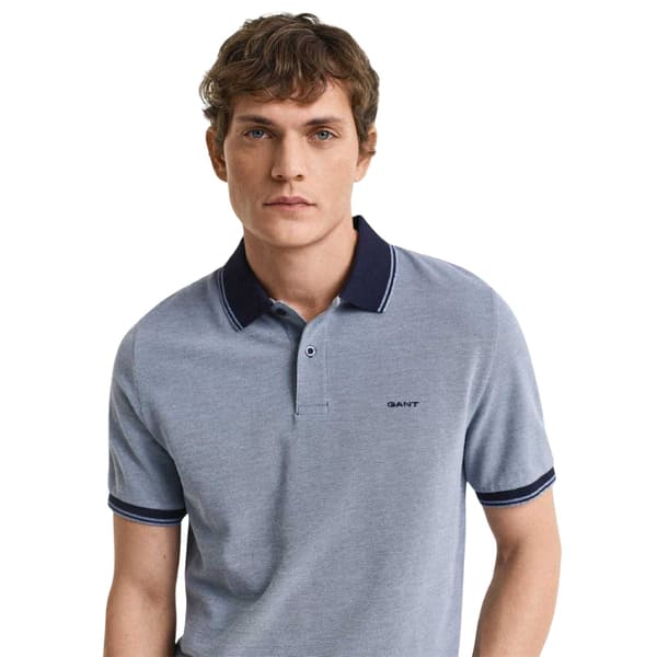 Gant Herr Oxford Regular Pikétröja M Marinblå Navy M