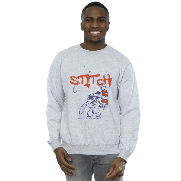 Disney Herr Lilo & Stitch Glassar Sweatshirt S Sports Grey Sports Grey S
