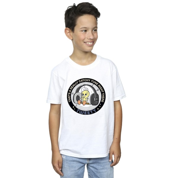 Looney Tunes Boys Tweety Catchy Tune T-shirt 7-8 år Vit White 7-8 Years