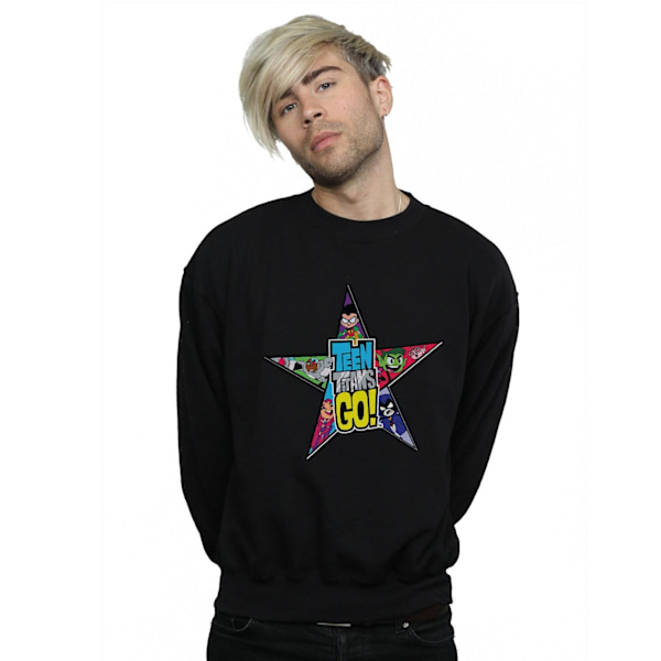 DC Comics Herr Teen Titans Go Star Logo Sweatshirt M Svart Black M