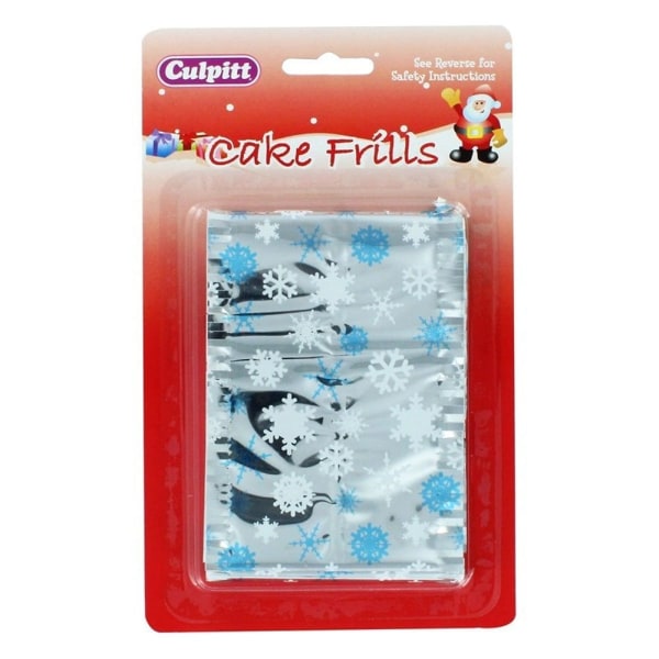 Culpitt Frill Metallic Snowflake Cake Decoration (Pack of 2) On Blue/Black One Size