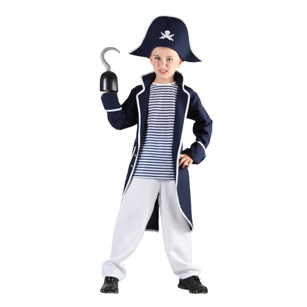 Bristol Novelty Childrens/Barn Pirate Captain Costume S Black/W Black/White S