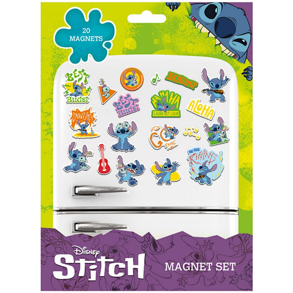 Lilo & Stitch Kylskåpsmagneter Set En Storlek Flerfärgad Multicoloured One Size