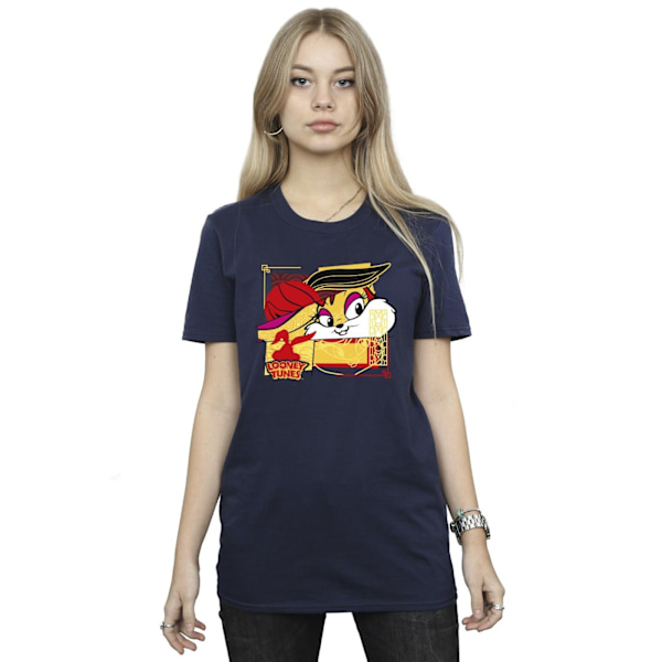 Looney Tunes Dam/Damer Lola Rabbit Nyår Bomull Pojkvän Navy Blue S