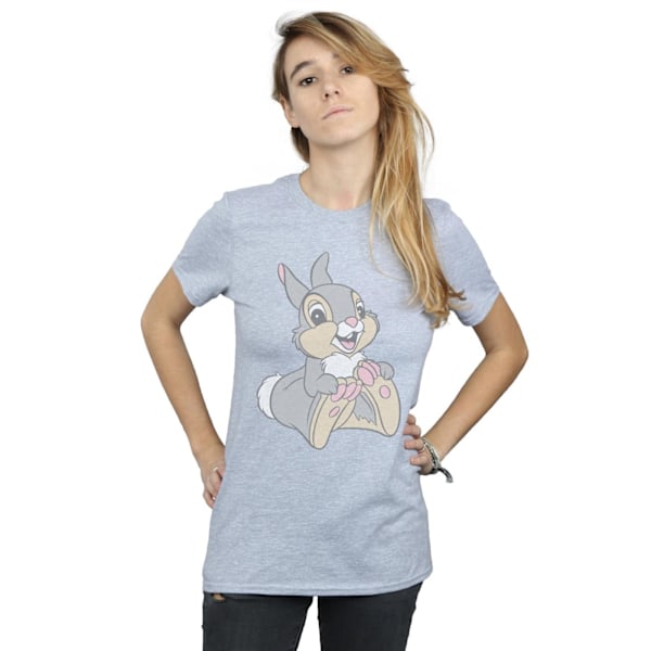 Bambi Dam/Dam Classic Thumper Bomull Boyfriend T-shirt XL Sports Grey XL