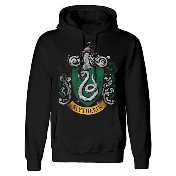 Harry Potter Unisex Vuxen Slytherin Distressed Hoodie XL Svart Black XL