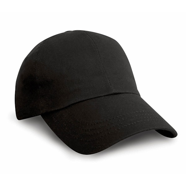 Result Unisex Lågprofil Tung Borstad Bomulls Baseballkeps En Storlek Black One Size