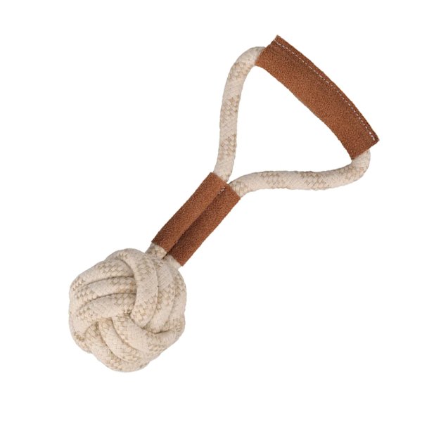 Benji & Flo Tug ´N´ Play Boll Suede Rep Hund Leksak One Size Brun Brown/Beige One Size