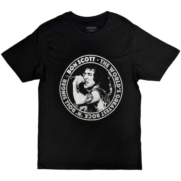 Bon Scott Unisex Adult TWGRRS Circle T-Shirt M Svart Black M