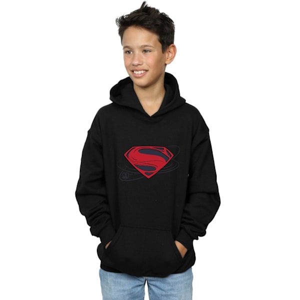DC Comics Boys Justice League Movie Superman Logo Hoodie 7-8 år Black 7-8 Years