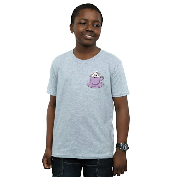 Disney Boys Aristocats Marie In Cup Breast Print T-Shirt 12-13 Sports Grey 12-13 Years