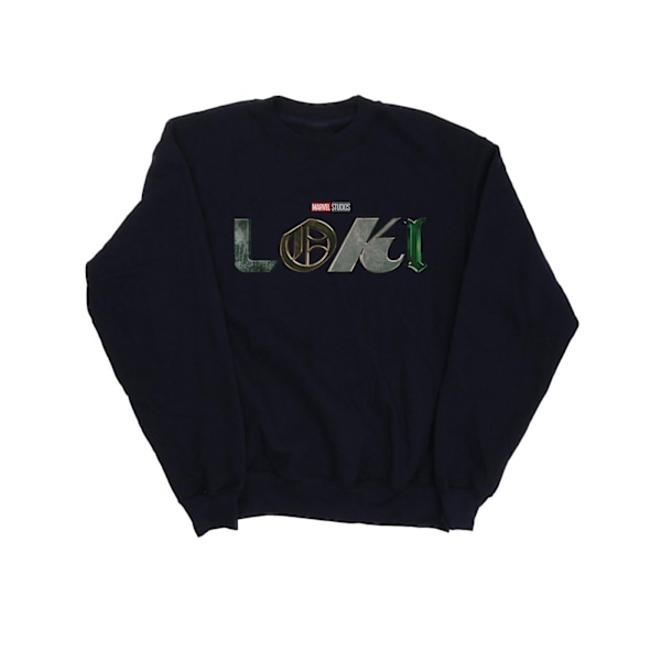 Marvel Herr Loki Logo Sweatshirt L Marinblå Navy Blue L