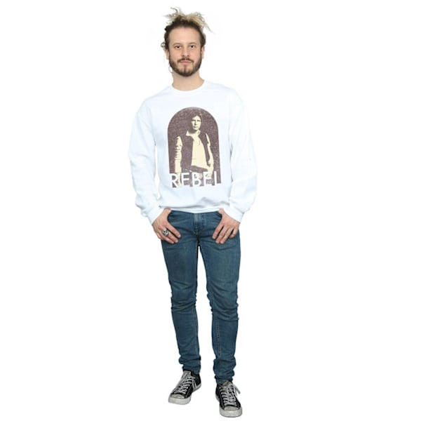 Star Wars Herr Han Solo Rebel Sweatshirt S Vit White S