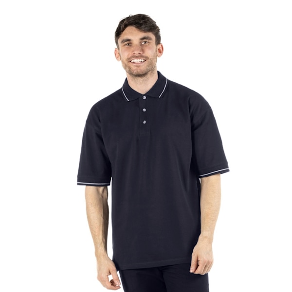 Kustom Kit Mens St. Mellion Mens Short Sleeve Polo Shirt L Navy Navy/Light Blue L