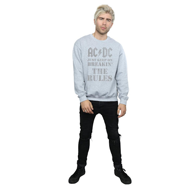 AC/DC Herr Just Keep On Breaking The Rules Sweatshirt XL Sports Sports Grey XL
