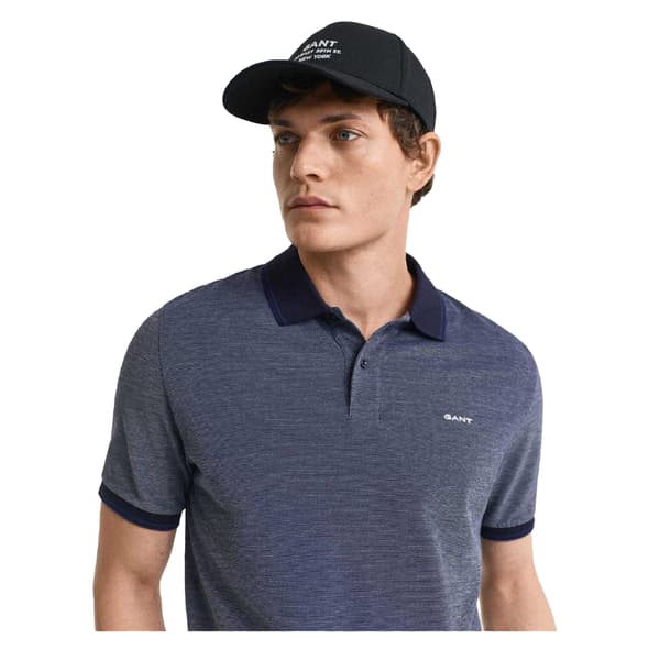 Gant Herr Regular Kortärmad Pikétröja L Blå Blue L