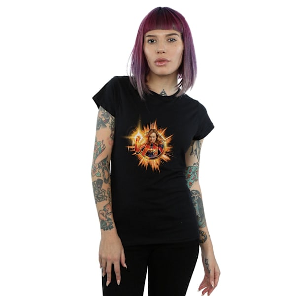 Marvel Womens/Ladies Avengers Endgame Captain Marvel Blast Cott Black XL