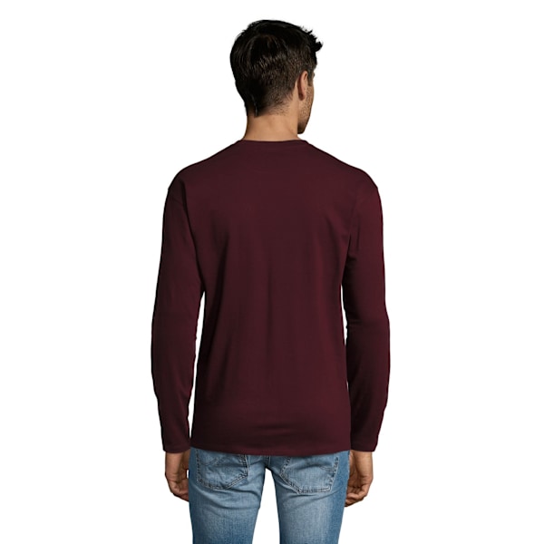 SOLS Herr Monarch Långärmad T-shirt M Oxblood Oxblood M