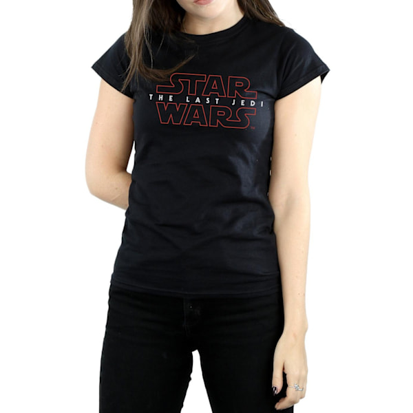 Star Wars Dam/Kvinnor The Last Jedi Logo Bomull T-shirt M Bla Black M