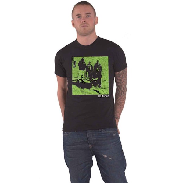 Deftones Unisex Adult Photograph Bomull T-shirt S Svart/Grön Black/Green S