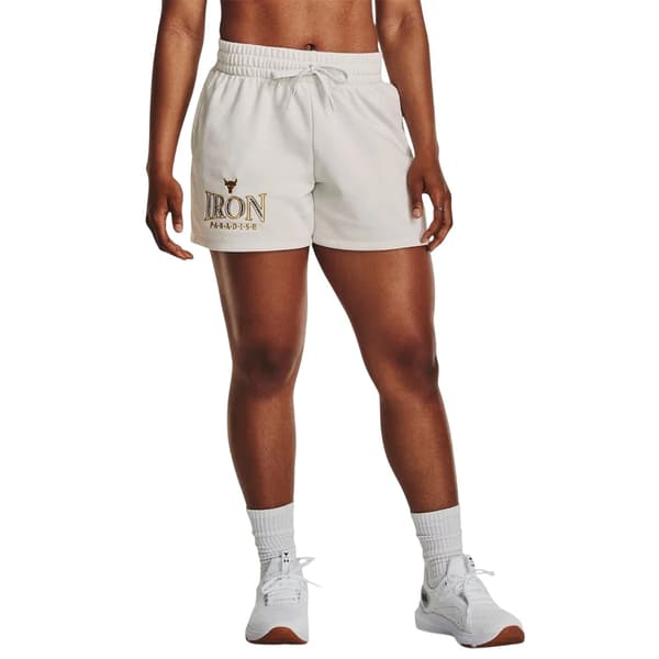 Under Armour Dam Project Rock Iron Paradise Shorts 8 White 8 UK