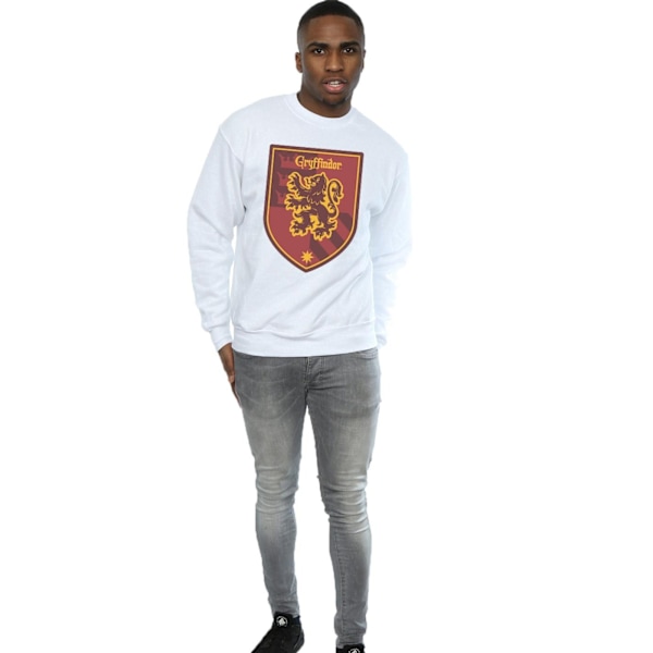 Harry Potter Herr Gryffindor Crest Flat Sweatshirt M Vit White M