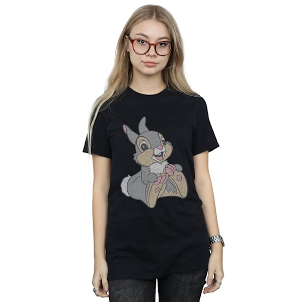 Bambi Dam/Dam Classic Thumper Bomull Boyfriend T-Shirt S Black S