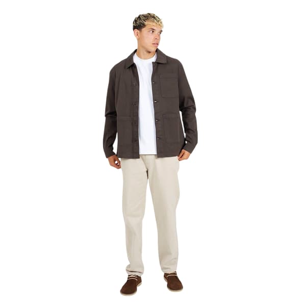 Brave Soul Herr Twill Overshirt L Charcoal Charcoal L