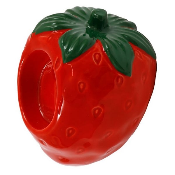 Something Different Tealight Jordgubbsljusstake En Storlek Red/Green One Size