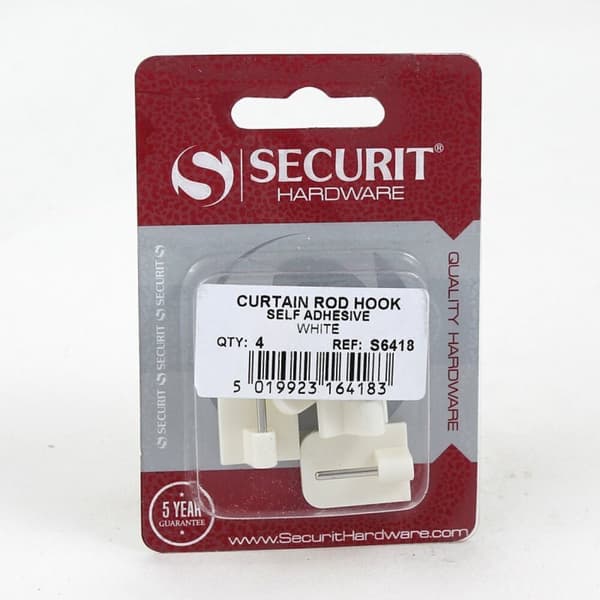 Securit gardin krokar (4-pack) En storlek vit White One Size