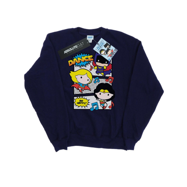 DC Comics Dam/Dam Chibi Super Friends Dance Sweatshirt S Navy Blue S