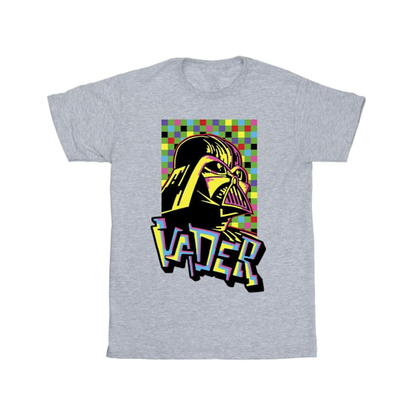 Star Wars Girls Vader Graffiti Pop Art Bomull T-shirt 7-8 år Sports Grey 7-8 Years