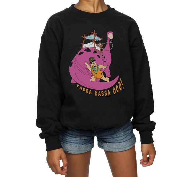 The Flintstones Girls Yabba Dabba Doo Sweatshirt 7-8 år Svart Black 7-8 Years