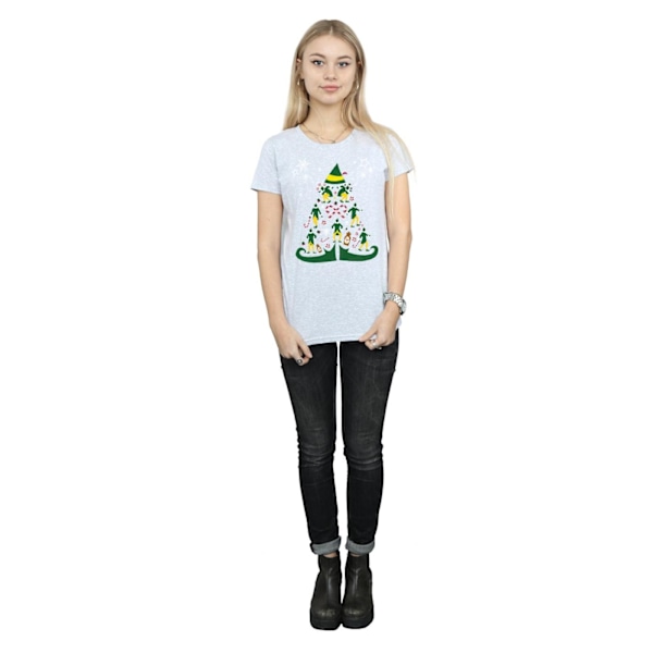 Elf Dam/Damer Julgran Bomull T-shirt M Sports Grey Sports Grey M