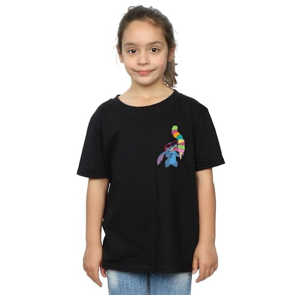 Disney Girls Lilo And Stitch Glass T-Shirt 9-11 År Black 9-11 Years